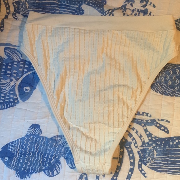 NWT L Space Frenchi Bikini Bottom bitsy Cream Rib - Picture 12 of 16